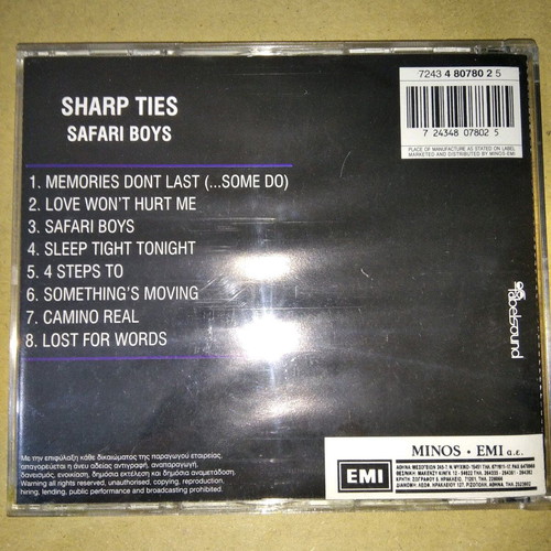Sharp Ties Safari Boys CD used, rock