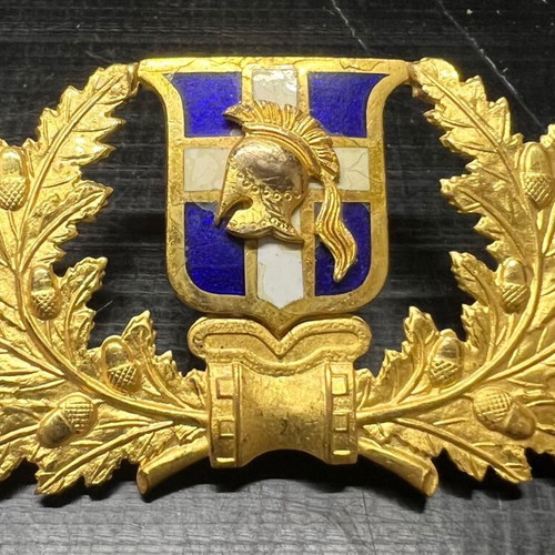 Firefighter Hat Badge like new, metal with enamel