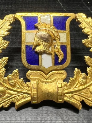 Firefighter Hat Badge like new, metal with enamel
