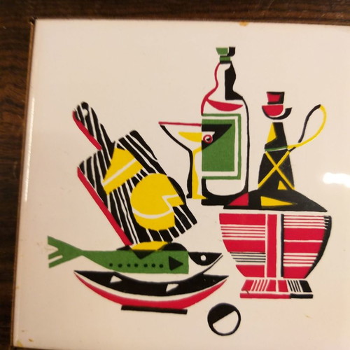Cheese serving board used with knife, from the '60s