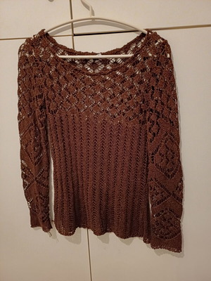 Women's knitted blouse used, brown, size XL