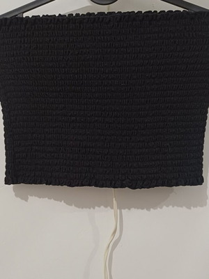Strapless top black Mango like new, size M