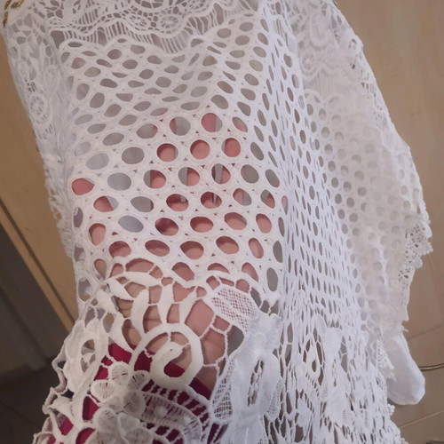 White kaftan oversize, 100% cotton, new