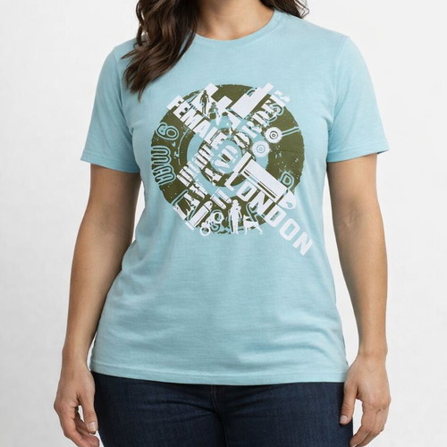 London T-shirt XXL like new, turquoise