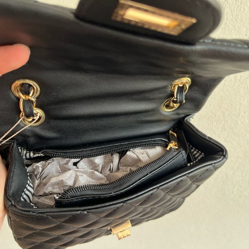 Bag-All crossbody bag black with gold details new