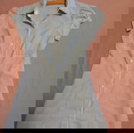 Stradivarius women's long shirt like new with thin blue stripe