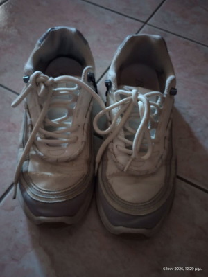Zara sneakers size 45 used, white and gray