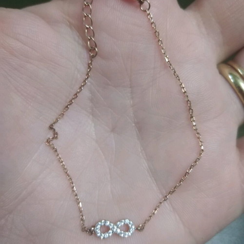 925 Gold Bracelet new with small zircon stones