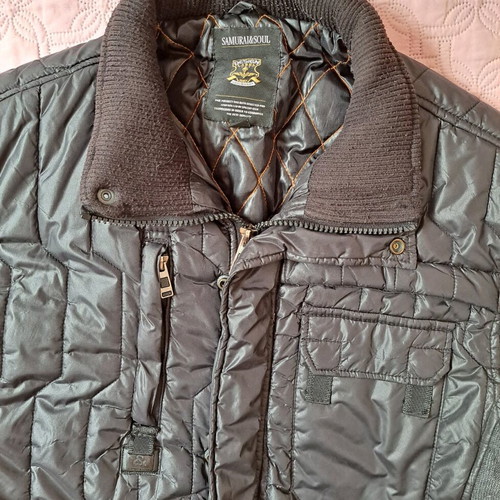 Men's jacket Samurai and soul black like new, no XXL