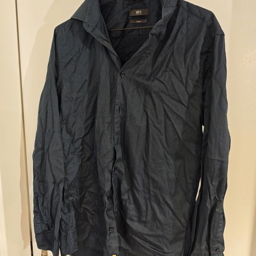 Jake's men's shirt used, dark blue/black 41/42