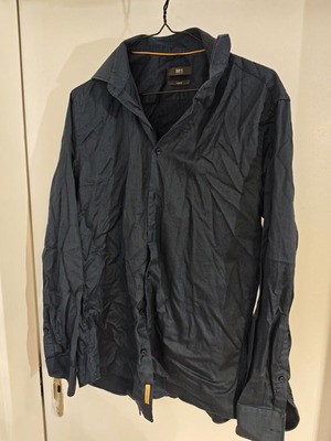 Jake's men's shirt used, dark blue/black 41/42