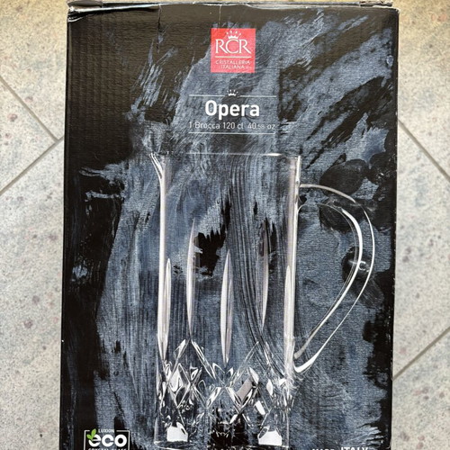 RCR Cristalleria Italiana Opera Crystal Jug 120cl new