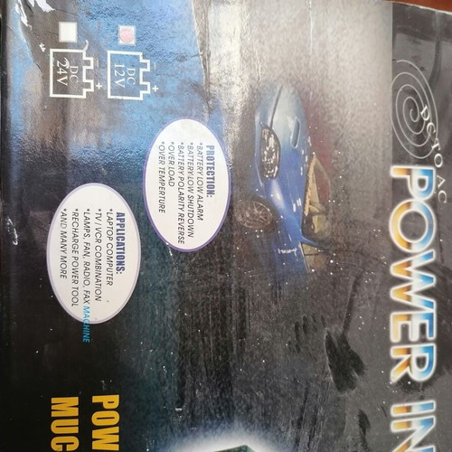 Inverter 12v to 220v new, ideal for no power supply work