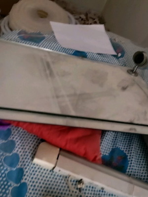 Bathroom mirror with lights used
