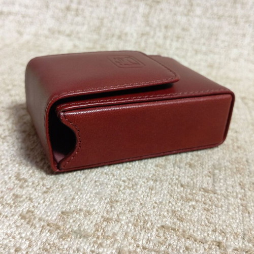 Leather luxury case for cigarette pack new, handmade brown vintage with box