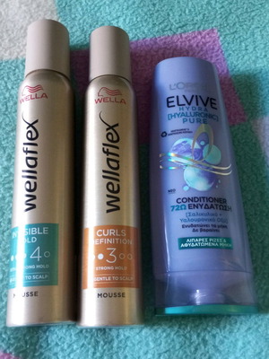 Wella Wellaflex mousse and Elvive Hydra Hyaluronic Pure conditioner set new