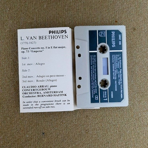 Beethoven Piano Concerto No. 5 cassette tape like new, classical