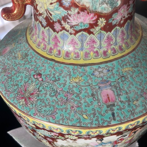 Chinese vase Famille Rose 45x27, like new, early 20th century