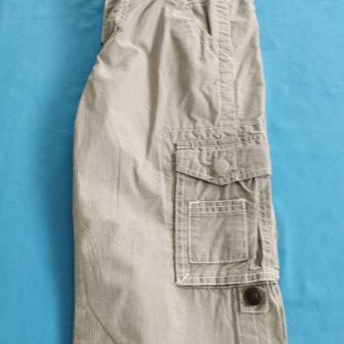 Benetton striped olive kids pants No. 10 like new with adjustable waist