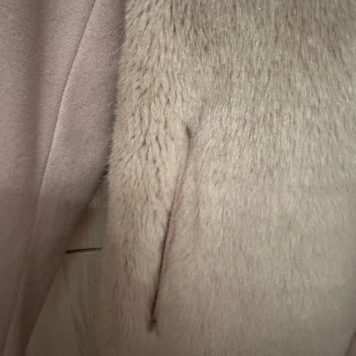 Zara medium coat with fur like new