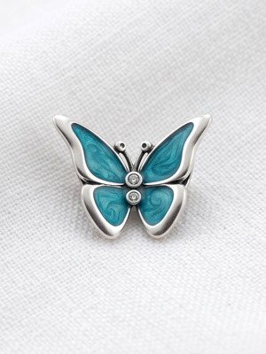 Pandora Butterfly Charm with Blue Murano Glass S925 ALE new