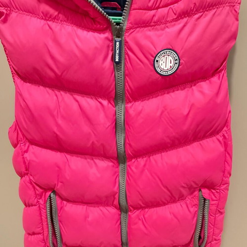 Body Action sleeveless jacket women's fuchsia XL like new with hood