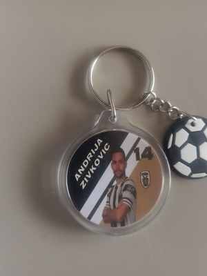 PAOK Andrija Zivkovic round keychain new