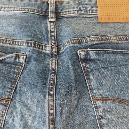 Funky Buddha men's denim shorts W38 slim fit, medium blue