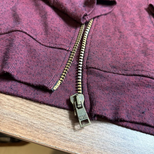 Will men's hoodie jacket size S like new, burgundy