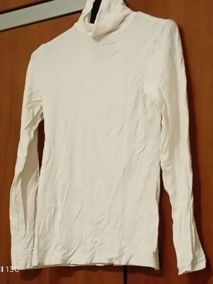 Turtleneck blouse with long sleeves new, white