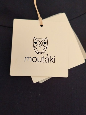 Moutaki women's blouse new, stand-up collar, blue, size S/M