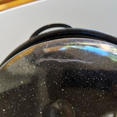 Enamel Roasting Pan USA used, large oval 45x35x13 cm