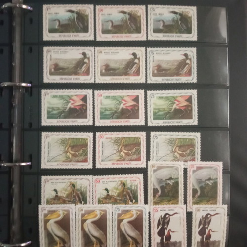 Complete Bird Stamp Series from Haiti 1975, Mint Condition, 42 Pieces