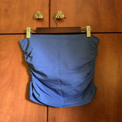 Edited blue bandeau top, size S, cotton