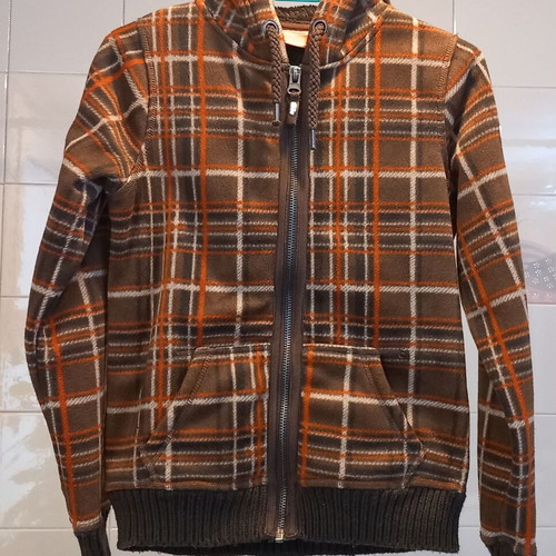 KTM women's checked jacket Medium new brown with fur lining