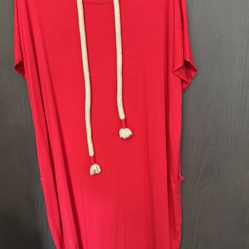 Coral cotton dress new, size 18
