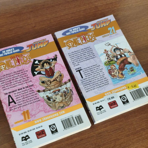 One Piece manga volumes 11 and 21 Gold edition like new