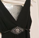 Shelli Segal black midi evening dress, size L