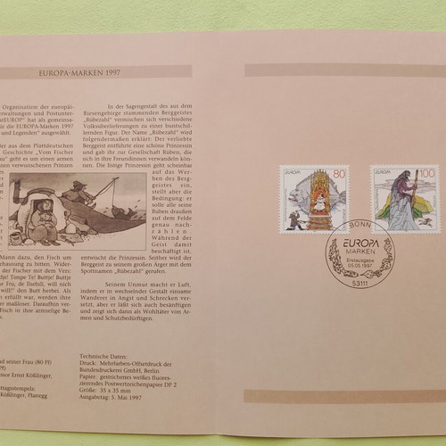 German stamps 1997 with Bonn first day cover