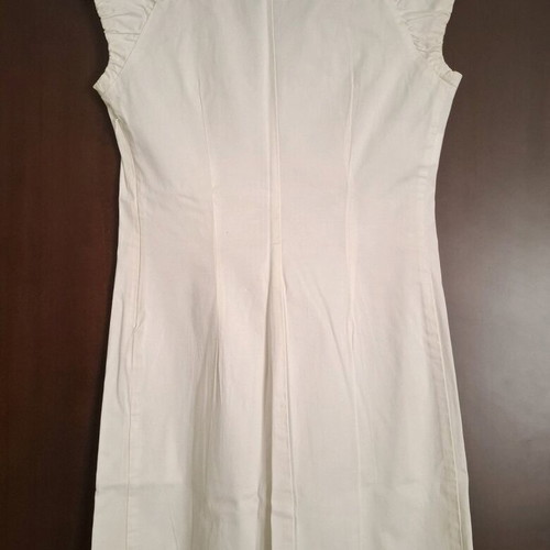 Sisley midi dress white like new, size S