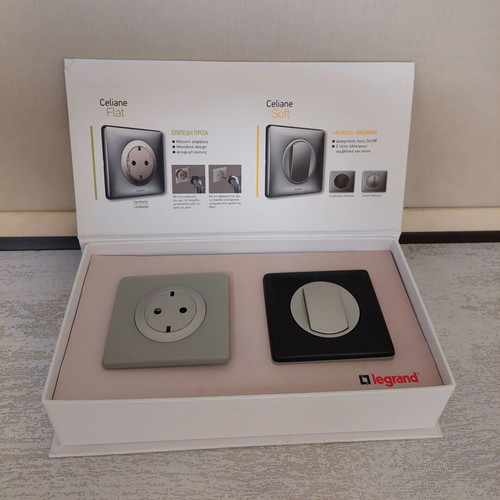 Legrand Celiane Flat socket and Celiane Soft switch in luxury packaging new