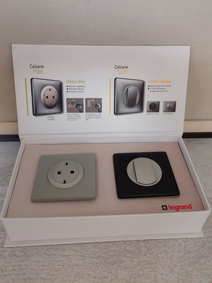 Legrand Celiane Flat socket and Celiane Soft switch in luxury packaging new