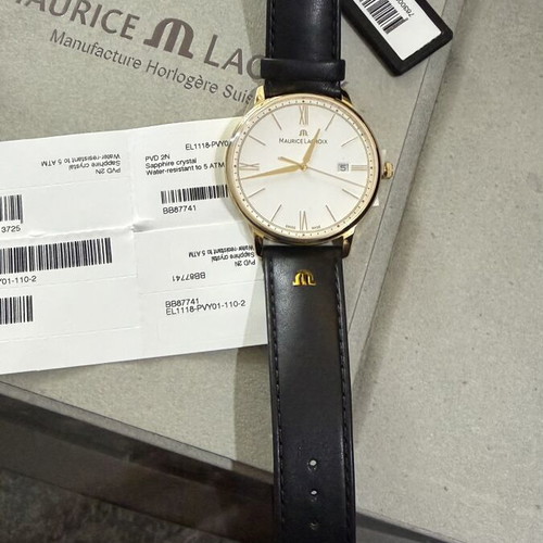 Maurice Lacroix Eliros 1118 quartz watch, gold PVD plated, 40 mm