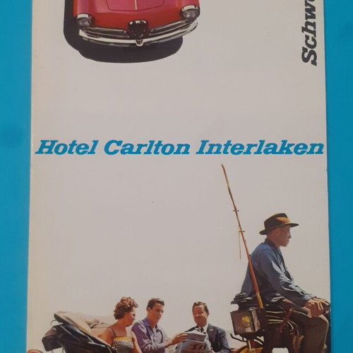 Carlton Interlaken hotel promotional brochure, 1960s Switzerland