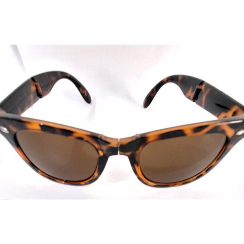 Foldable sunglasses used, brown