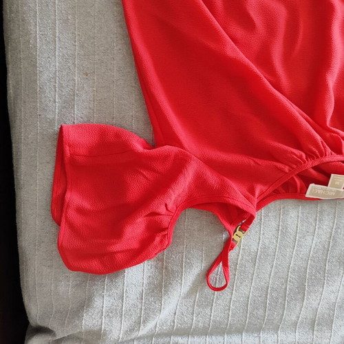 Michael Kors blouse with open shoulders red new