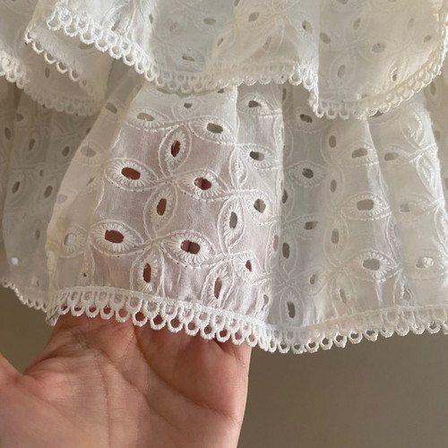 Nanadoo Broderie Skirt One Size like new, white cotton