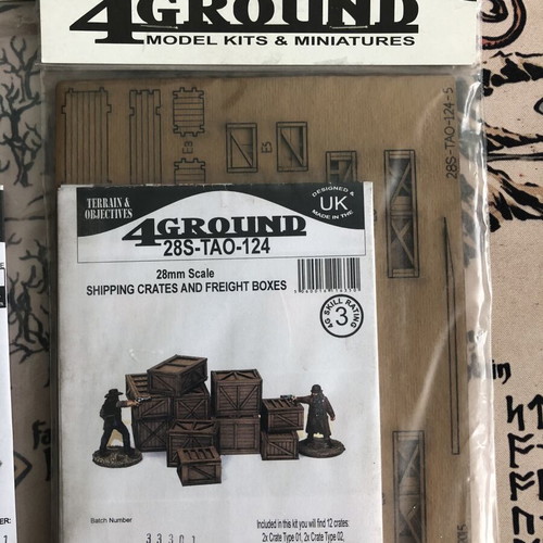 4Ground Shipping Crates and Freight Boxes 28mm Scale new