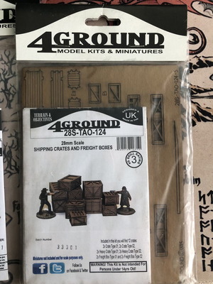 4Ground Shipping Crates and Freight Boxes 28mm Scale new