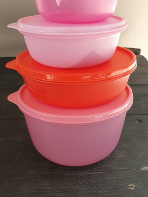 Σετ 4 δοχεία φαγητού Tupperware, μοντούλαρ, αεροστεγή